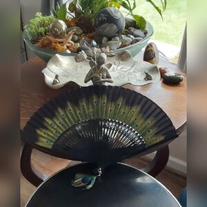 PEACOCK HAND MADE FOLDABLE HAND FAN